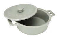 Hello Honey® Farmhouse Round Lidded Stoneware Brie Bakers with Wood Spreaders Set