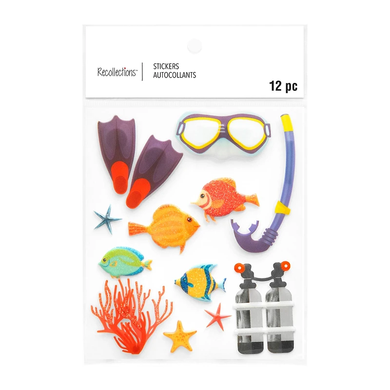 Scuba Puffy 3D Stickers By Recollections™