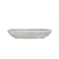 Hello Honey® 15.25" Cream Decorative Stoneware Tray