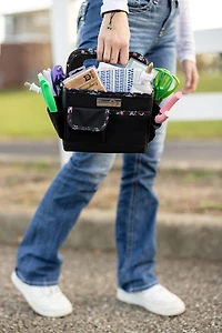 Everything Mary Black & Floral Collapsible Craft Caddy