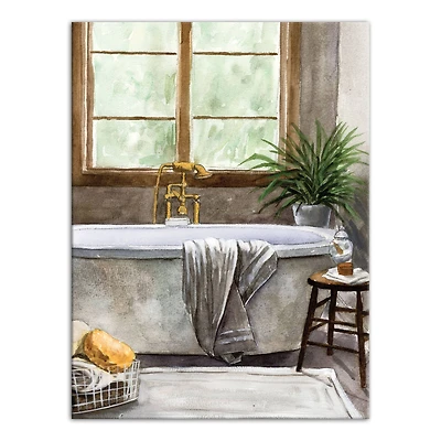 Homey Bathroom 12" x 16" Canvas Wall Art
