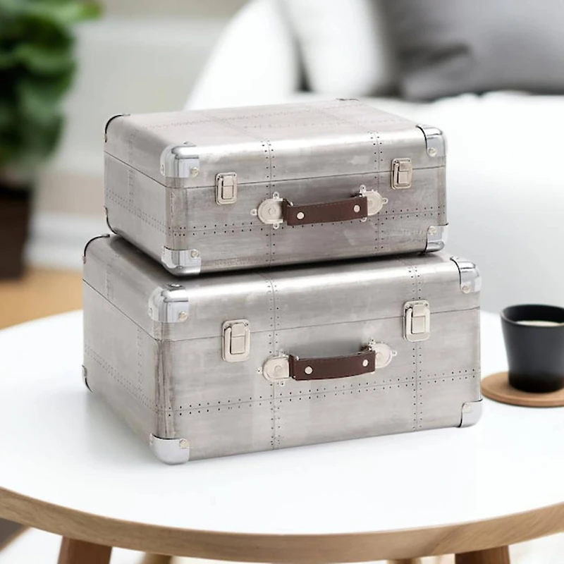 Silver Wood & Metal Farmhouse Box Set