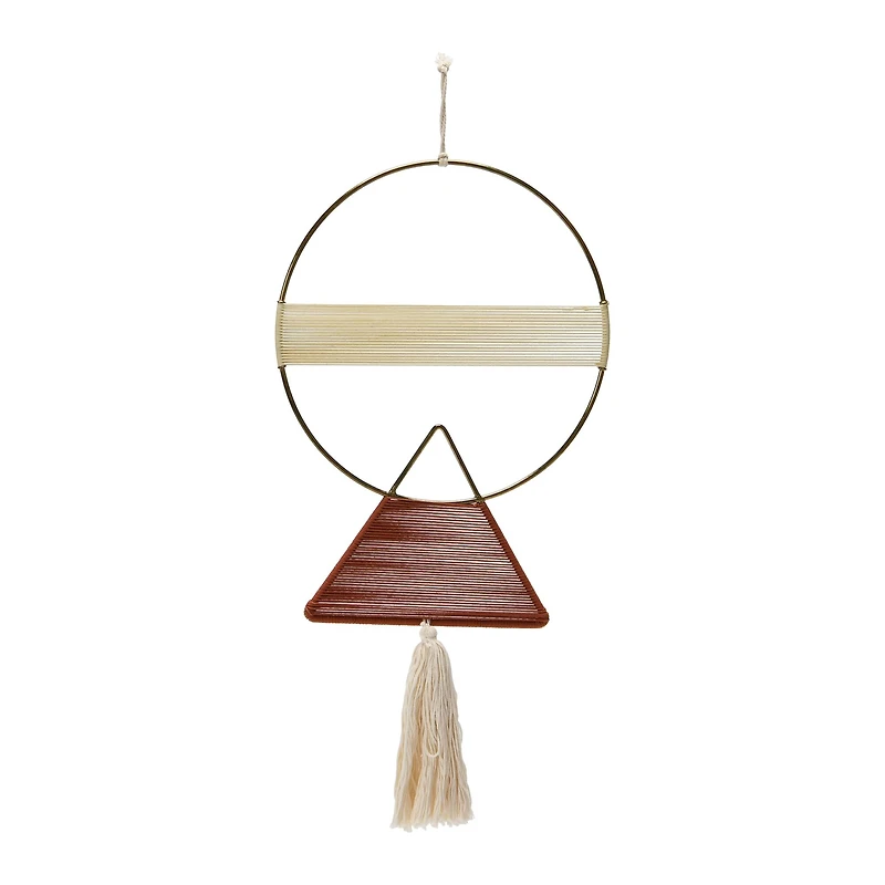 Hello Honey® Geometric Metal & Cotton Wall Hanging with Tassel