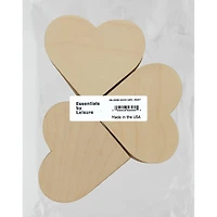 Essentials by Leisure Arts Flat Wood Heart, 24ct.