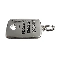 Charmalong™ Silver Plated For God So Loved the World Charm by Bead Landing™