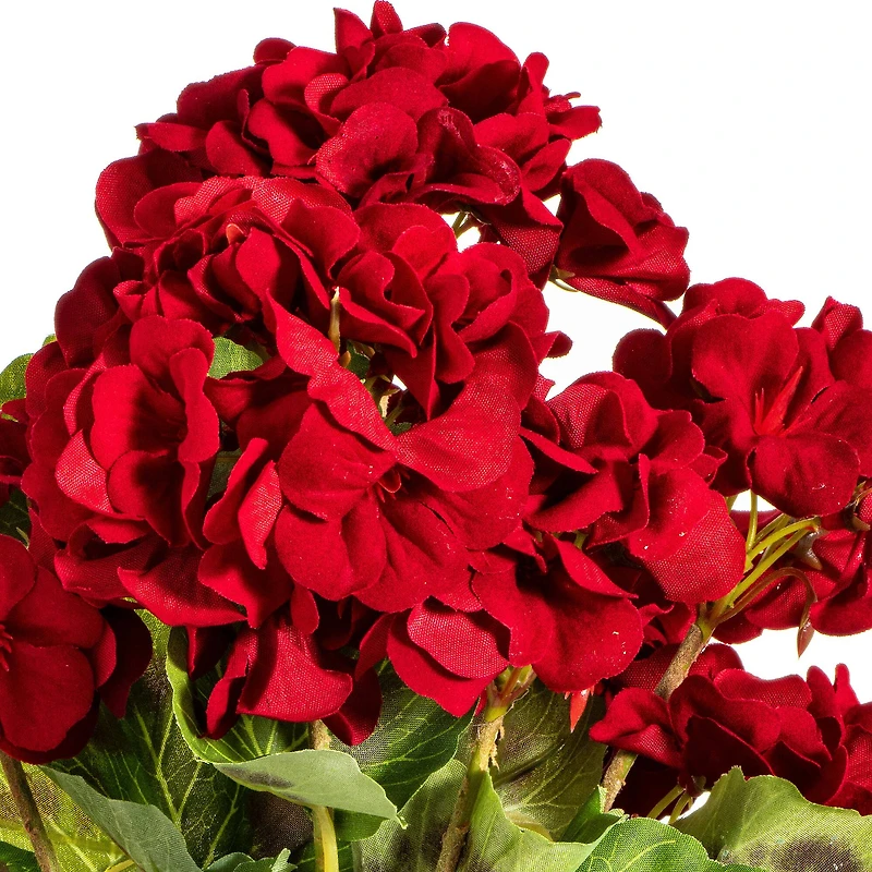 Artificial Red Geranium Bush