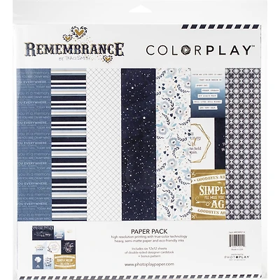 ColorPlay Collection Pack 12"X12"-Remembrance, 6 Designs/2 Each + Bonus