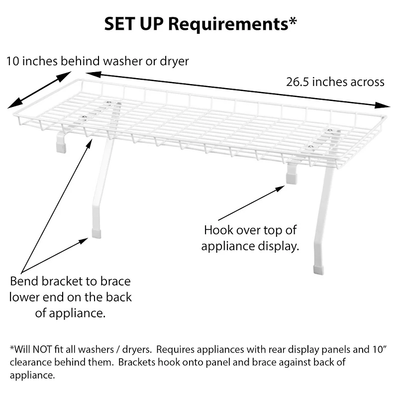 Household Essentials Over-The-Washer Storage Shelf