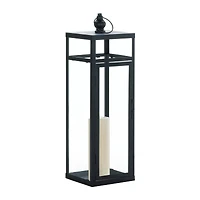 22.5" Black Dramatic Geometry Lantern