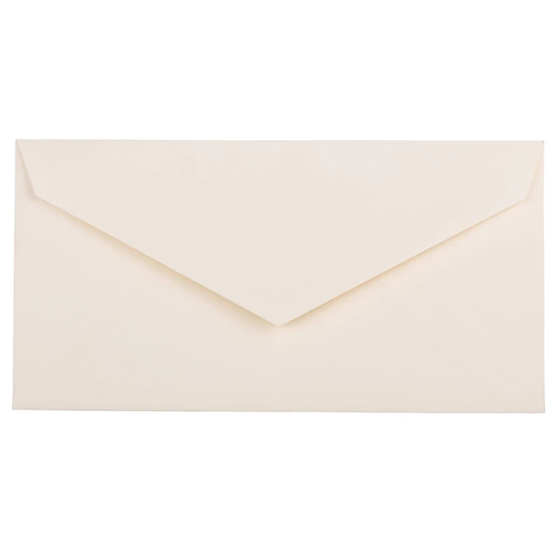JAM Paper 3.875" x 7.5" Natural White Wove Monarch Strathmore Invitation Envelopes, 50ct.