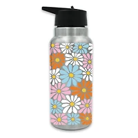 32oz. Hippie Floral Pattern Stainless Steel Tumbler