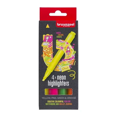 Bruynzeel Neon Colors 4 Highlighter Set