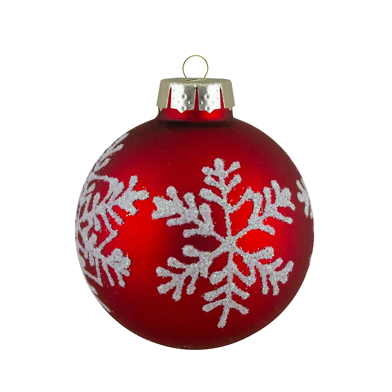12ct. 2" Red Glass Ball Ornaments