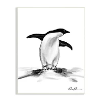 Stupell Industries Adorable Penguin On Snow Mound Arctic Tuxedo Bird Wall Plaque