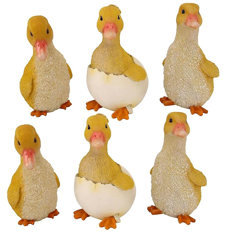 Design Toscano 6 Piece Duckling Brood Garden Statue Set