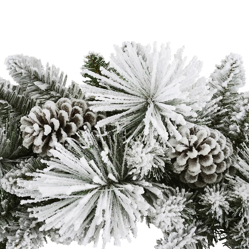 32" Flocked Berkshire Artificial Spruce Wreath