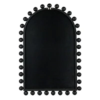 Hello Honey® 31.5" Black Boho-Southwestern Beaded Arched Firwood Wall Mirror