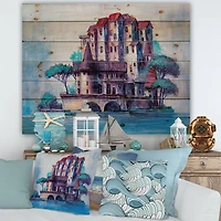 Designart - Skypscrapers By The Bridge In Ancient City