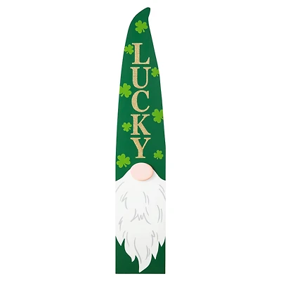 Glitzhome® 42" St. Patrick's Wooden Gonme Porch Decor
