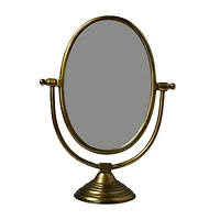 Hello Honey® Brass Finish Framed Mirror on Swivel Stand