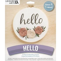 Leisure Arts® 6" Hello Embroidery Kit