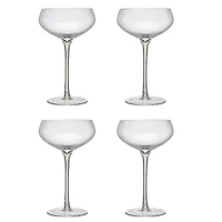 Hello Honey® 8oz. Clear Stemmed Champagne Coupe Glass Set