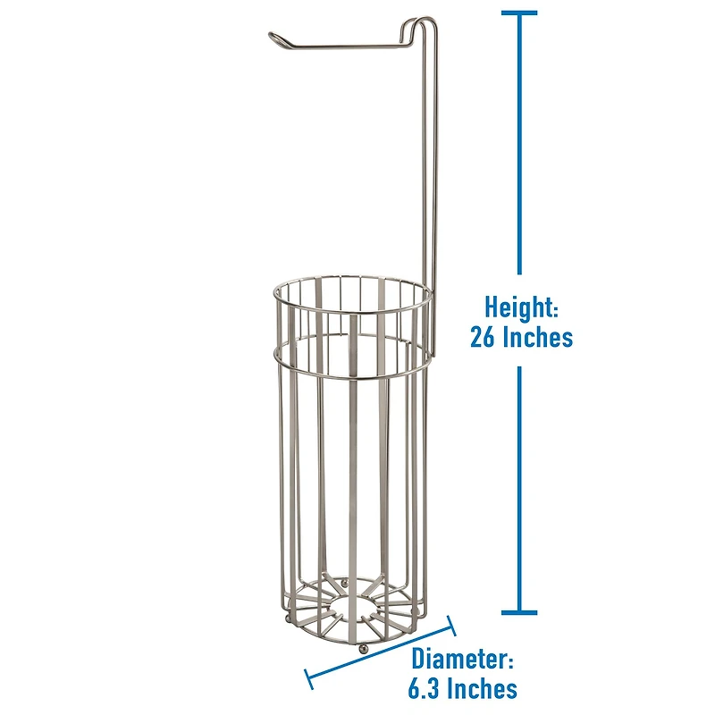 Laura Ashley Aristo Satin Toilet Paper Reserve & Dispenser