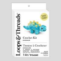 6 Pack: Intermediate Dinosaur Amigurumi Crochet Kit by Loops & Threads®