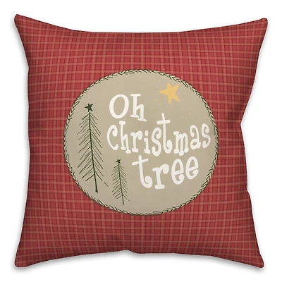 Christmas Quilt Pattern Throw Pillow