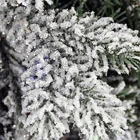 9ft. Pre-Lit LED Snowy Sheffield Spruce Garland