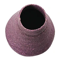 10.5" Lilac Hand-Woven Seagrass Basket