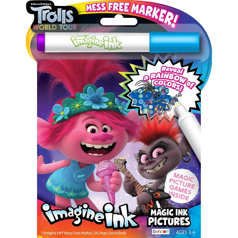 Imagine Ink® Trolls World Tour Magic Ink Pictures Game & Activity Book