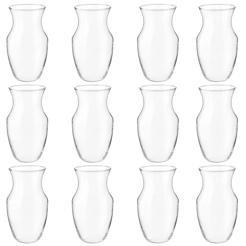 12 Pack: 9" Glass Rose Vase by Ashland®
