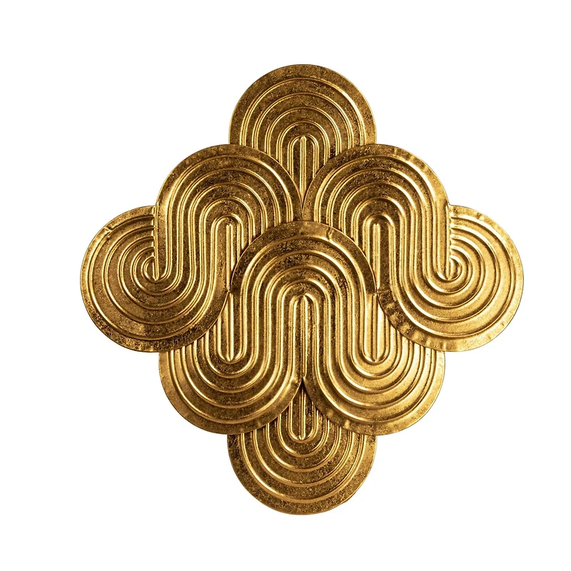 Hello Honey® 31.25" Gold Decorative Waves Metal Wall Art