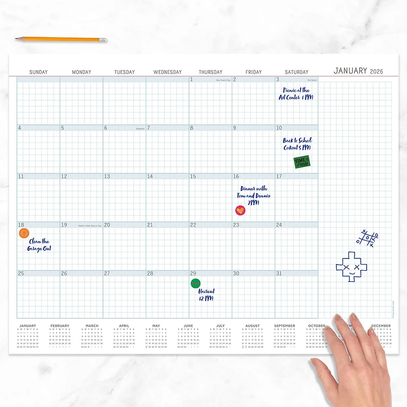 2026 Professional Desk Pad Monthly Blotter Calendar
