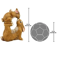 Design Toscano 21" Balancing Bunny Love Garden Rabbit Statue