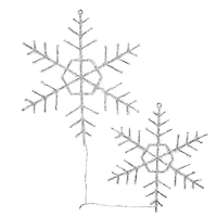 Ice Crystal Snowflake Set with 200 Cool White Micro UL LED Lights