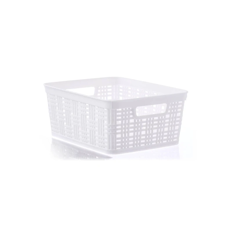 Plastic Wicker Storage Basket by Simply Tidy