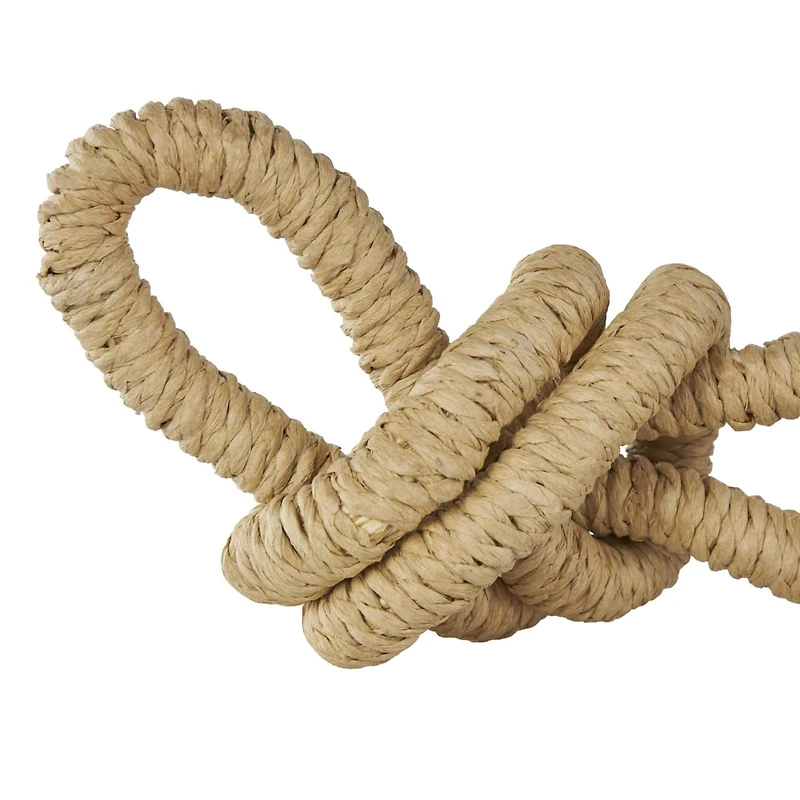 8" Brown Rope Knot Decorative Sculpture Set