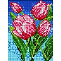 Orchidea Needlepoint Canvas For Halfstitch Without Yarn Tulips - Printed Tapestry Canvas