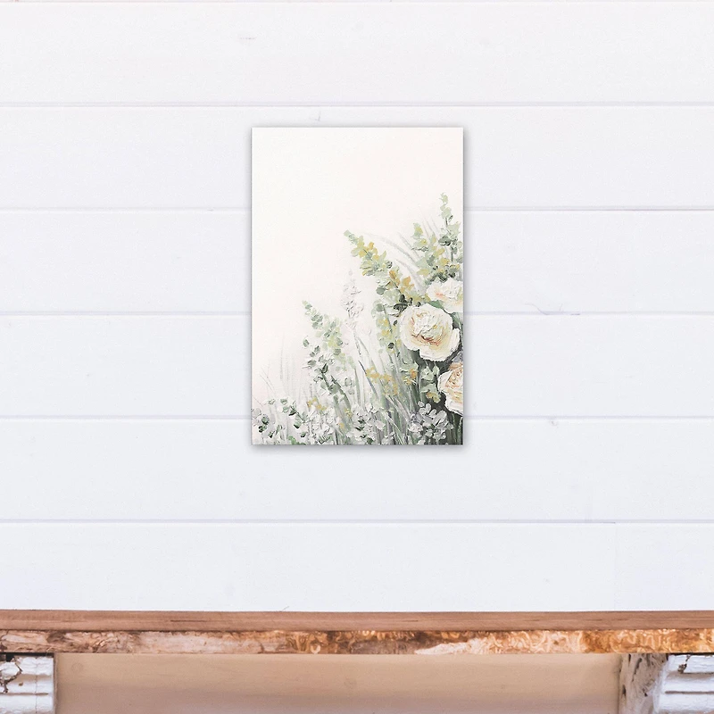 Soft Painted Wildflowers 12" x 18" Canvas Wall Art
