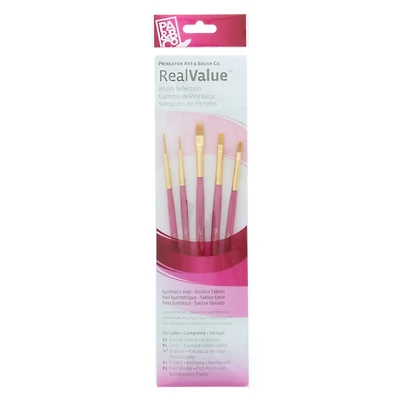 Princeton™ RealValue™ Golden Taklon 5 Piece Brush Set