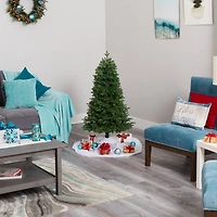 4ft. Pre-Lit Vermont Fir Artificial Christmas Tree with Clear LED Lights