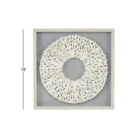 White Paper Handmade Geometric Circle Framed Shadow Box 