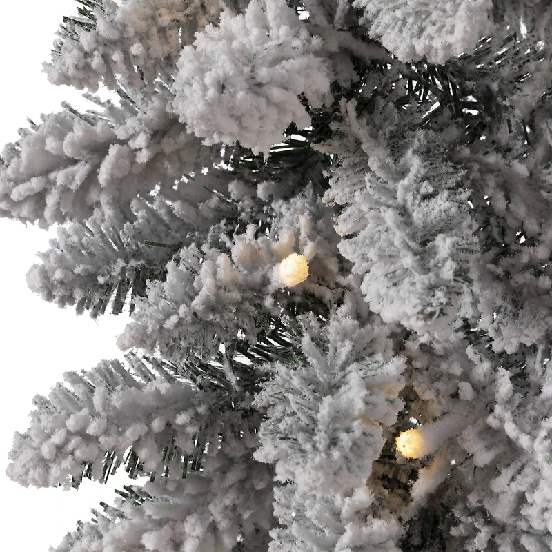 Glitzhome® 9ft. LED Snow Flocked Christmas Garland