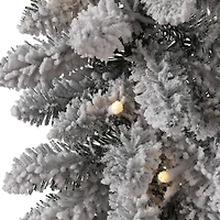 Glitzhome® 9ft. LED Snow Flocked Christmas Garland