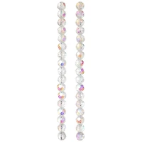 Crystal AB Faceted Glass Round Beads, 10mm by Bead Landing™