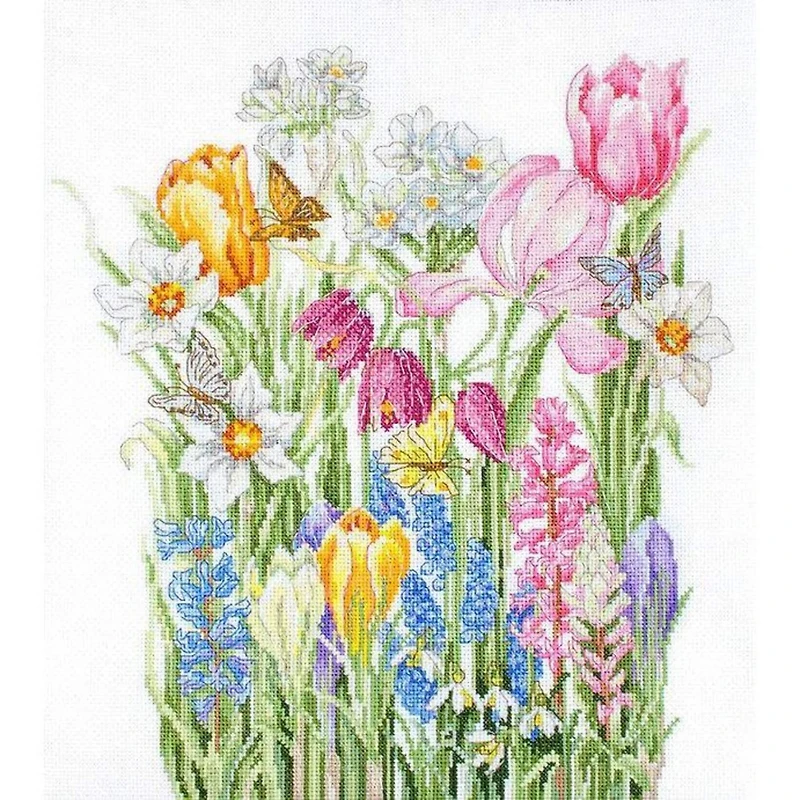 Luca-s March Bouquet Counted Cross Stitch Kit