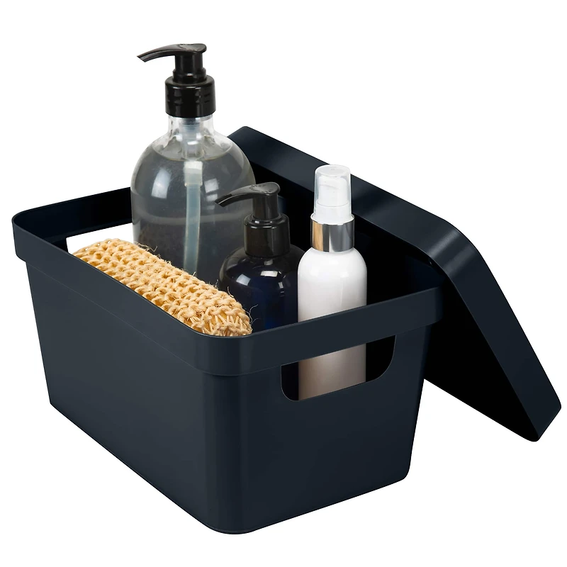 Simplify Small Charcoal Vinto Storage Box with Lid