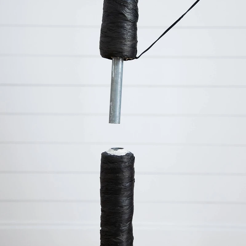 7ft. Pre-Lit Halloween Minimalist Twig Artificial Fall Tree with 400 Orange & Purple LED Lights